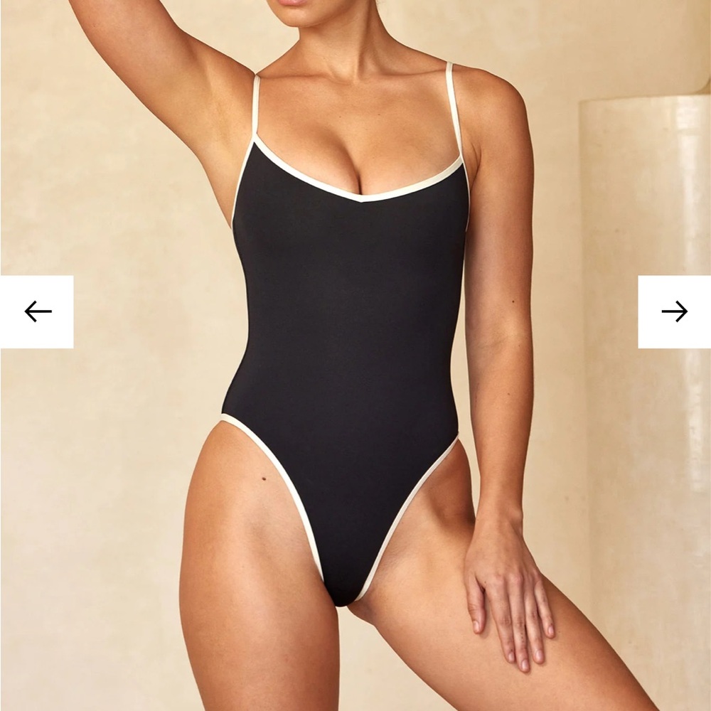 Monday Swim - RAVELLO ONE PIECE - BLACK/IVORY